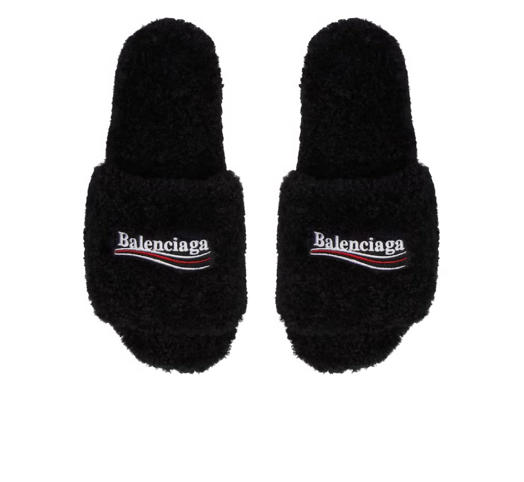 Balenciaga Fur slides